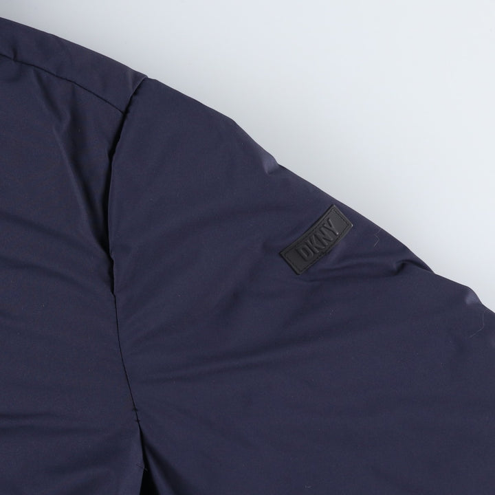 DKNY Men's Padded Puffer Jacket, Size M polyester navy blue type Vintage Second Hand