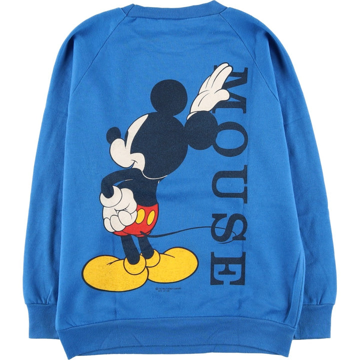 Vintage 1980'S Allison Mickey Mouse large print character sweatshirt, size M, women's acrylic blue type Vintage Second Hand