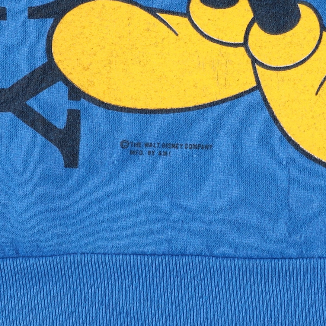 Vintage 1980'S Allison Mickey Mouse large print character sweatshirt, size M, women's acrylic blue type Vintage Second Hand