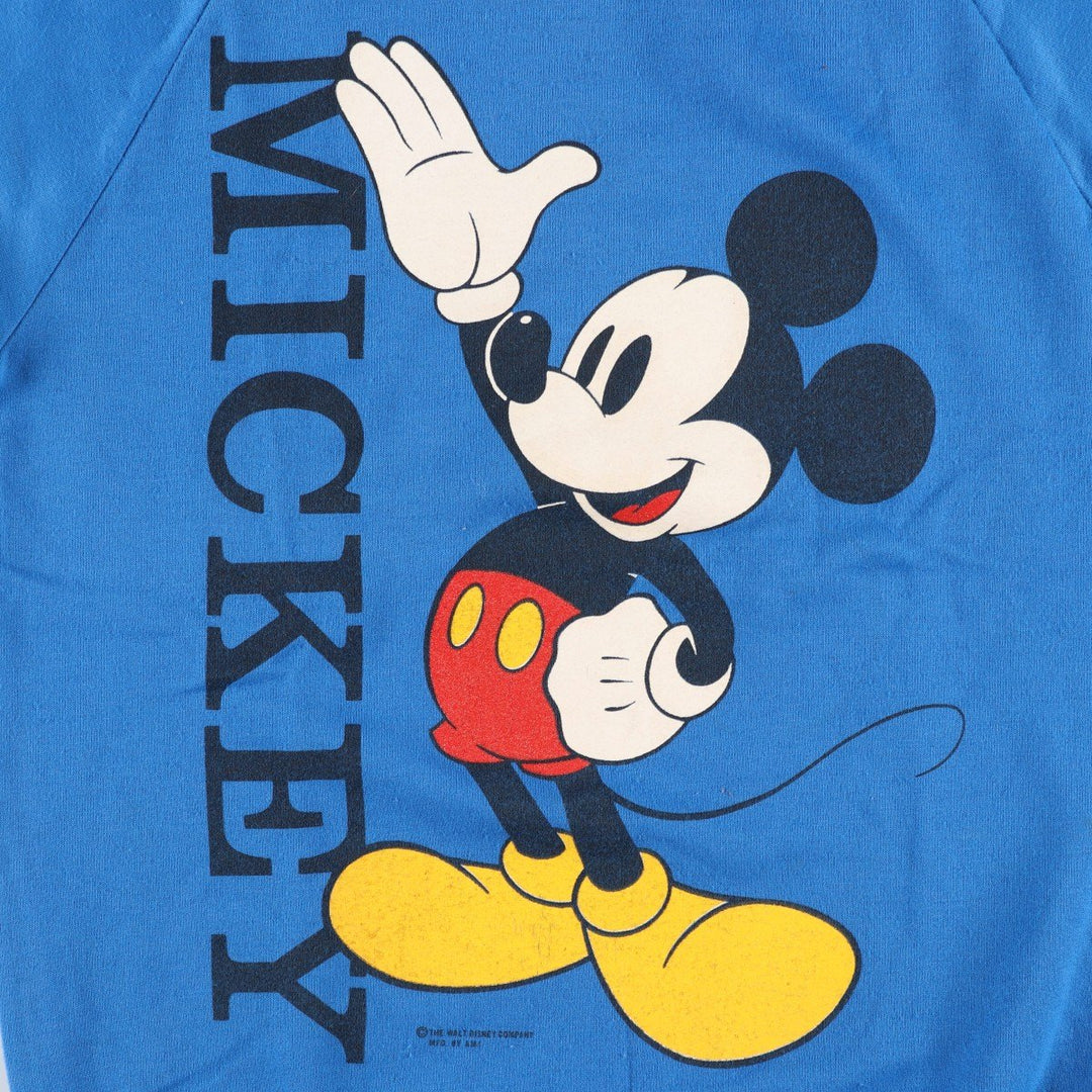 Vintage 1980'S Allison Mickey Mouse large print character sweatshirt, size M, women's acrylic blue type Vintage Second Hand