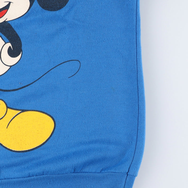 Vintage 1980'S Allison Mickey Mouse large print character sweatshirt, size M, women's acrylic blue type Vintage Second Hand