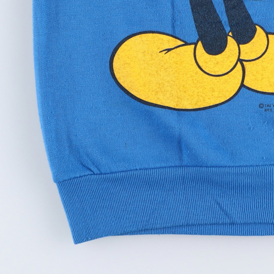 Vintage 1980'S Allison Mickey Mouse large print character sweatshirt, size M, women's acrylic blue type Vintage Second Hand