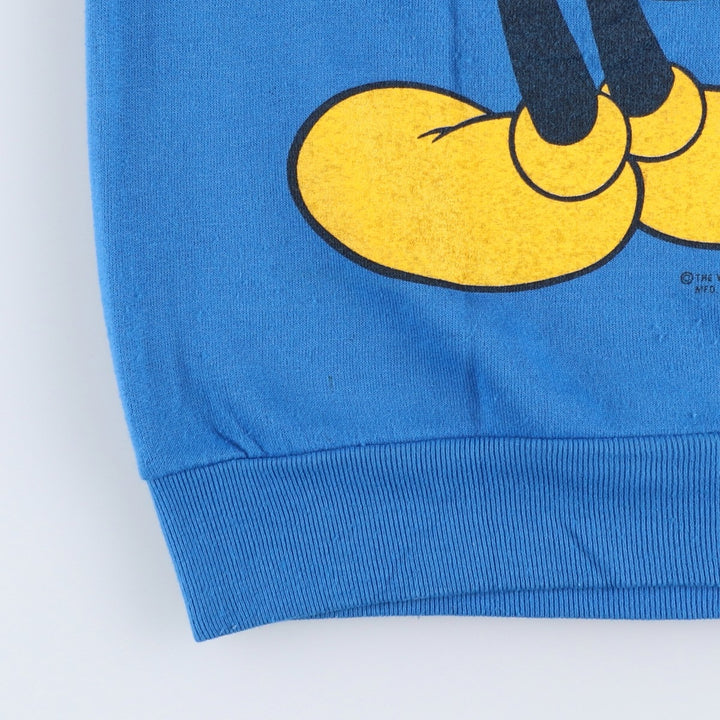 Vintage 1980'S Allison Mickey Mouse large print character sweatshirt, size M, women's acrylic blue type Vintage Second Hand