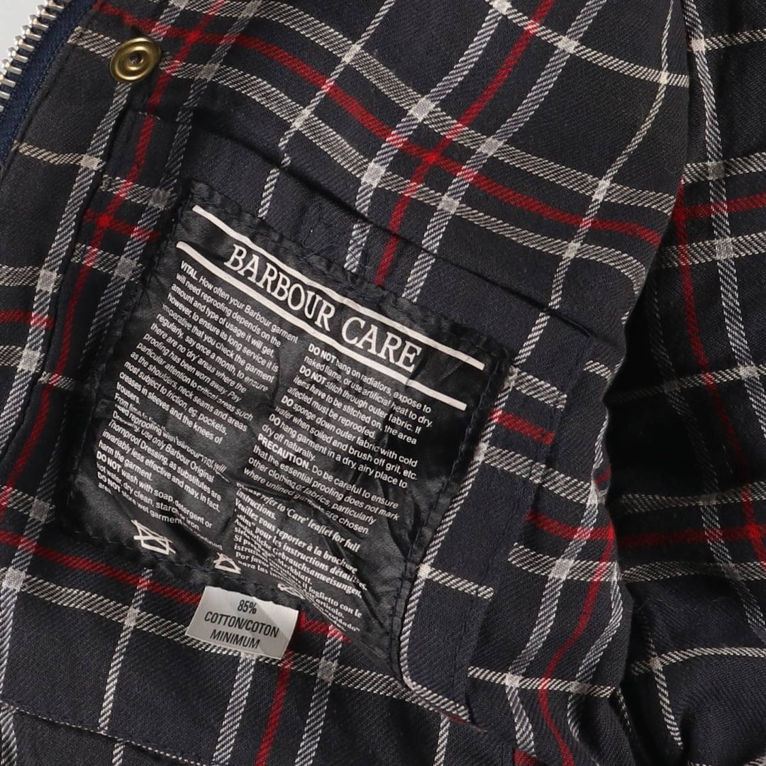 Vintage 1980s-1990'S Barbour 3 Warrant Waxed Cotton Vest, Made in England, Men's Size Small cotton navy blue type Vintage Second Hand