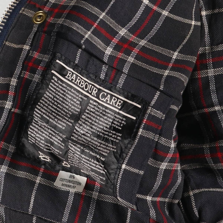 Vintage 1980s-1990'S Barbour 3 Warrant Waxed Cotton Vest, Made in England, Men's Size Small cotton navy blue type Vintage Second Hand