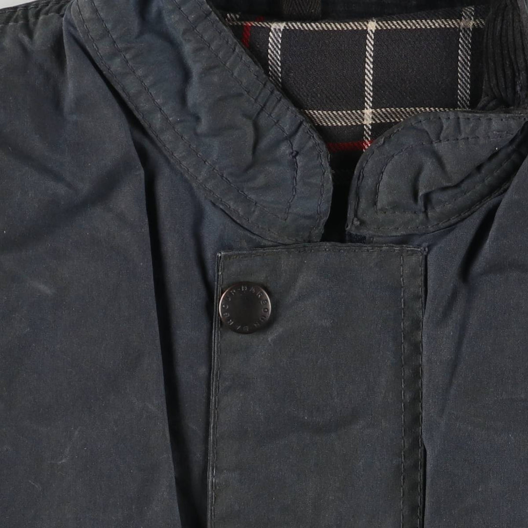 Vintage 1980s-1990'S Barbour 3 Warrant Waxed Cotton Vest, Made in England, Men's Size Small cotton navy blue type Vintage Second Hand