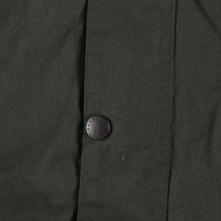 2000'S - Barbour Westmorland Padded 3-Warrant Waxed Cotton Oiled Vest, Made in the UK, Men's XL cotton Khaki type Vintage Second Hand