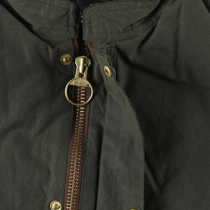 2000'S - Barbour Westmorland Padded 3-Warrant Waxed Cotton Oiled Vest, Made in the UK, Men's XL cotton Khaki type Vintage Second Hand