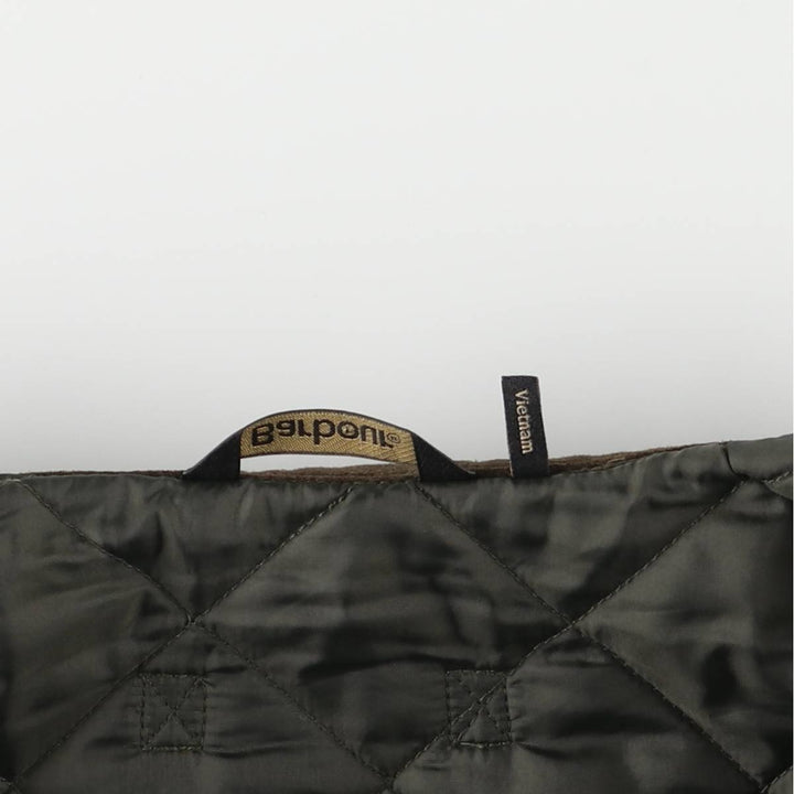 2000s~ Barbour LOWERDALE 3 Warrant Quilted Vest, Men's XL polyester Khaki type Vintage Second Hand