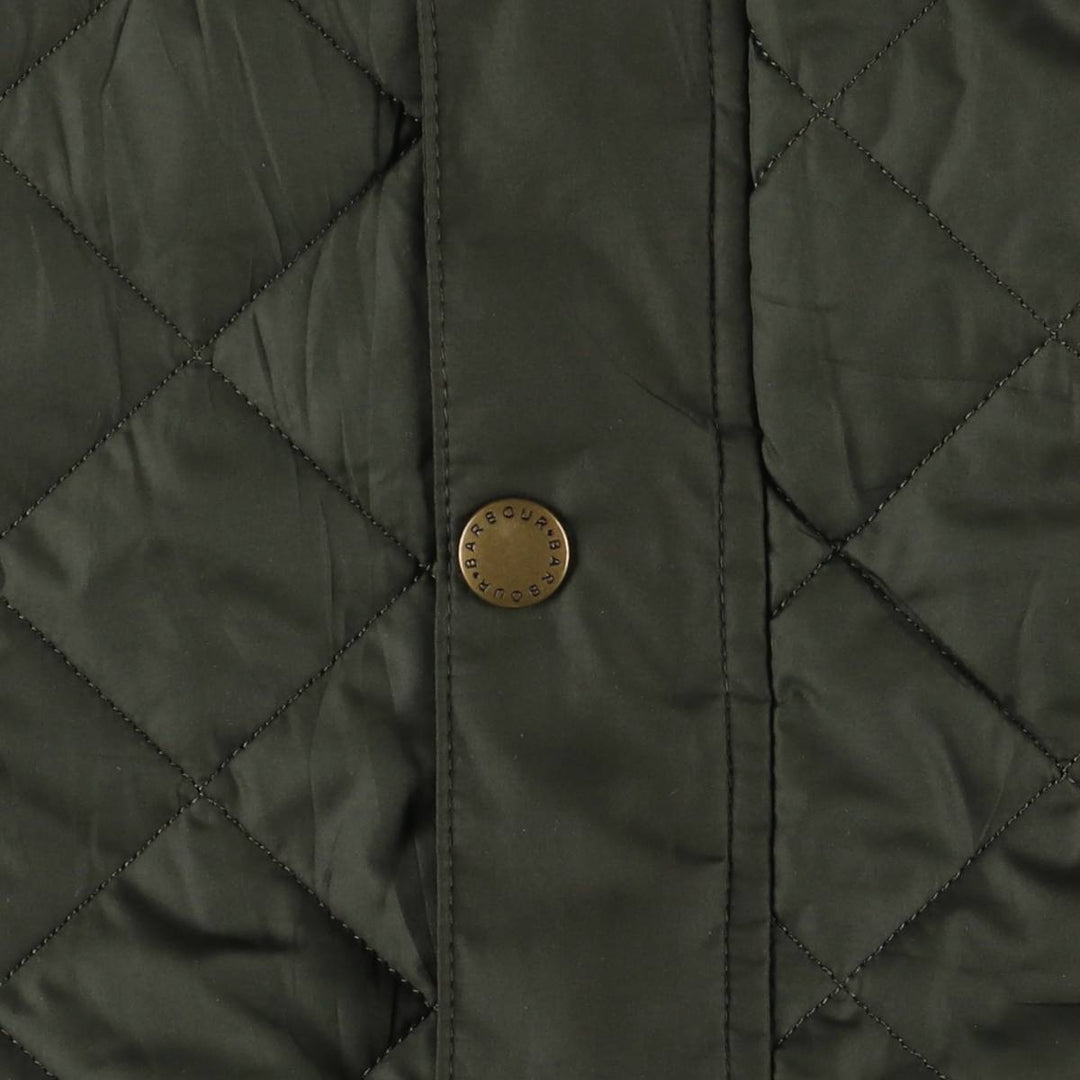 2000s~ Barbour LOWERDALE 3 Warrant Quilted Vest, Men's XL polyester Khaki type Vintage Second Hand
