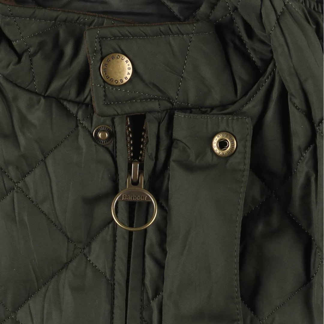 2000s~ Barbour LOWERDALE 3 Warrant Quilted Vest, Men's XL polyester Khaki type Vintage Second Hand