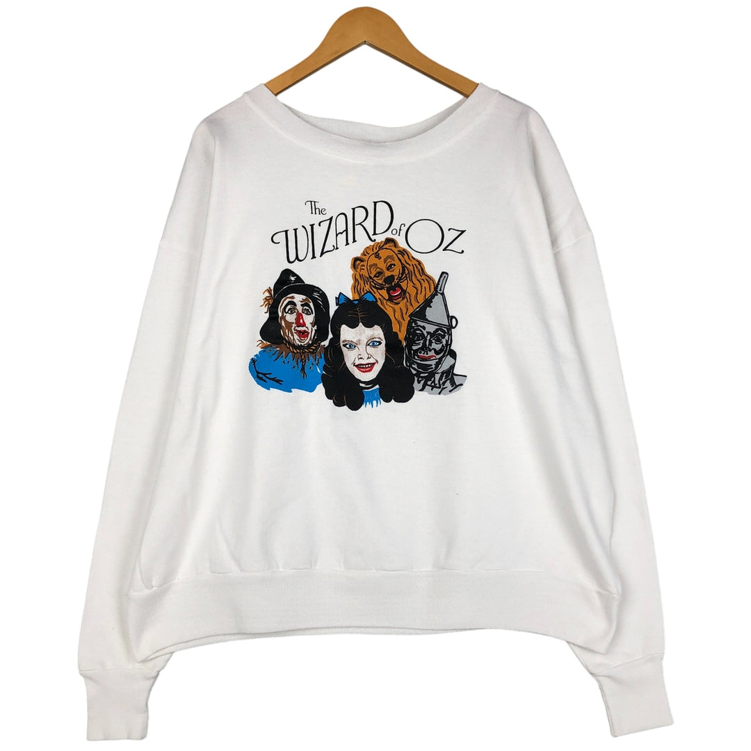 Vintage 80s-90'S MEDALLION Wizard of Oz character sweatshirt, made in the USA, size XXL, men's cotton white type Vintage Second Hand