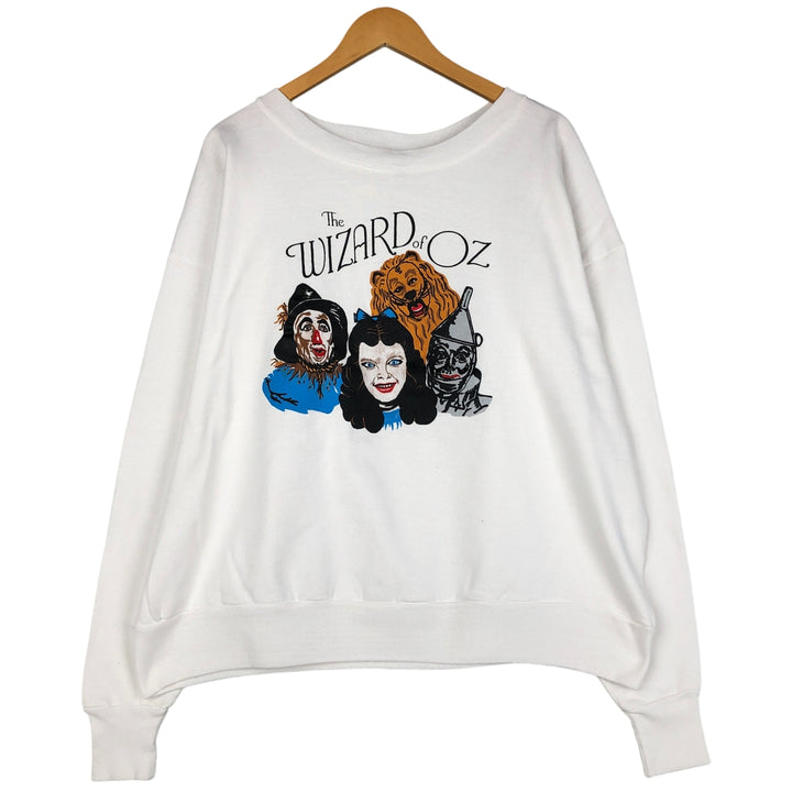 Vintage 80s-90'S MEDALLION Wizard of Oz character sweatshirt, made in the USA, size XXL, men's cotton white type Vintage Second Hand