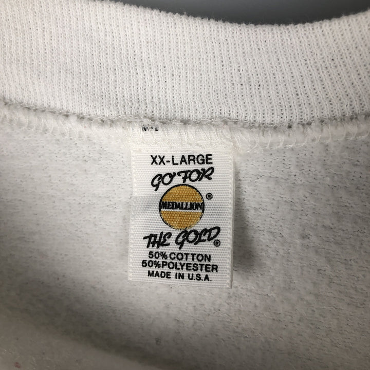 Vintage 80s-90'S MEDALLION Wizard of Oz character sweatshirt, made in the USA, size XXL, men's cotton white type Vintage Second Hand