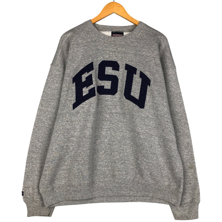 90'S Jansport College Sweatshirt, Made in USA, Men's XL, Vintage cotton gray type Vintage Second Hand