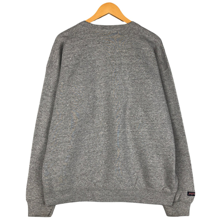 90'S Jansport College Sweatshirt, Made in USA, Men's XL, Vintage cotton gray type Vintage Second Hand