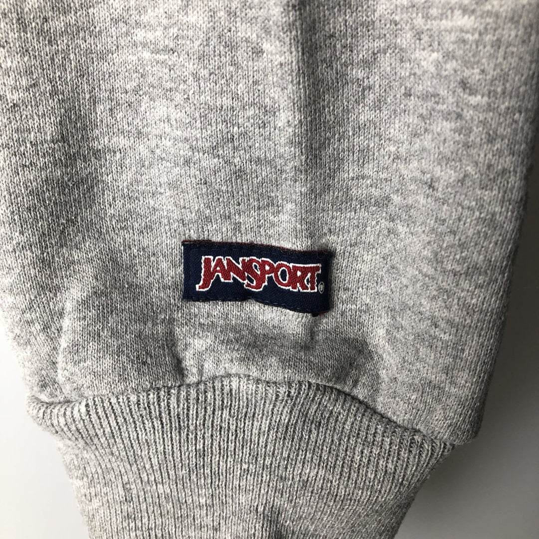90'S Jansport College Sweatshirt, Made in USA, Men's XL, Vintage cotton gray type Vintage Second Hand