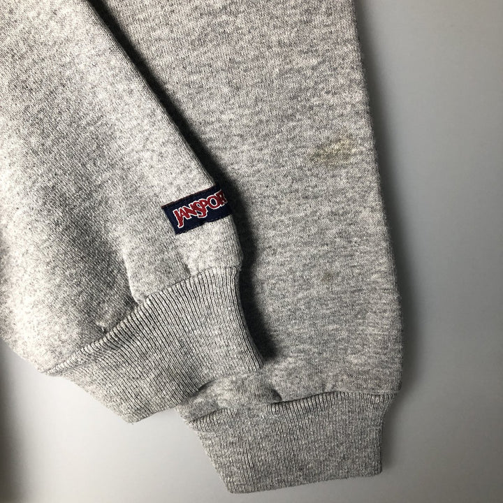 90'S Jansport College Sweatshirt, Made in USA, Men's XL, Vintage cotton gray type Vintage Second Hand