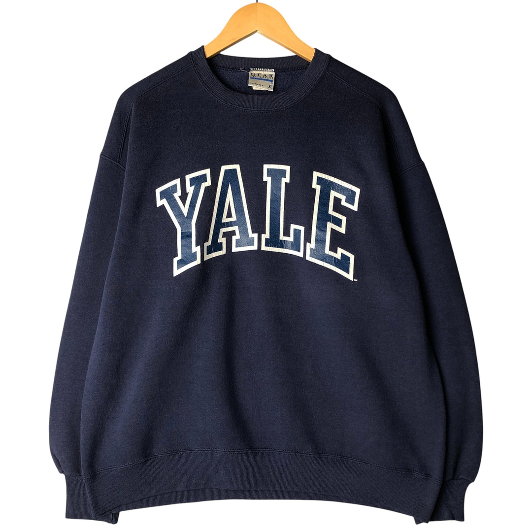 Vintage 90'S GEAR FOR SPORTS YALE University College Sweatshirt, Made in USA, Men's Size XL cotton navy blue type Vintage Second Hand