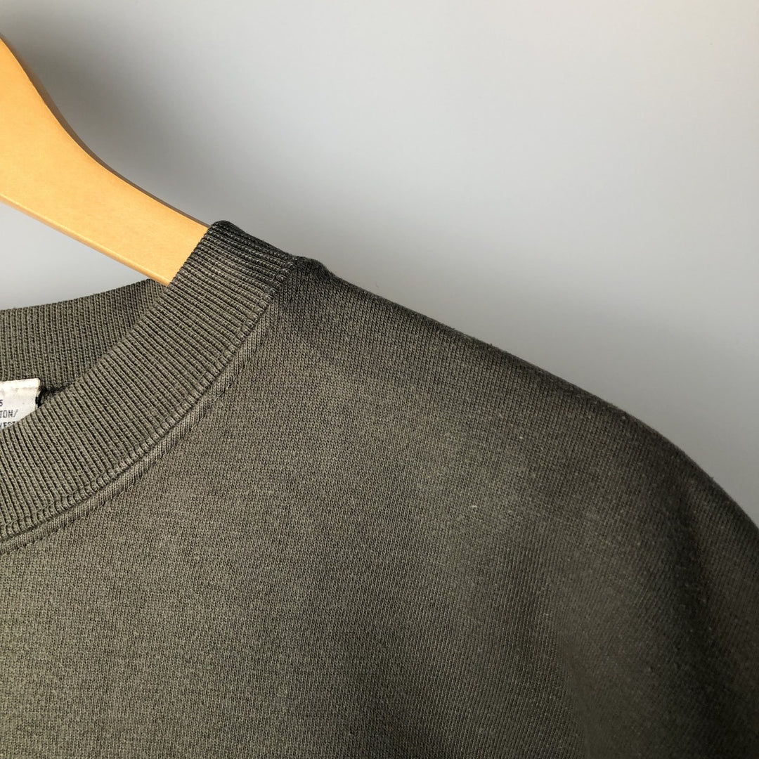 BIG DOGS logo sweatshirt, men's size L cotton Khaki type Vintage Second Hand