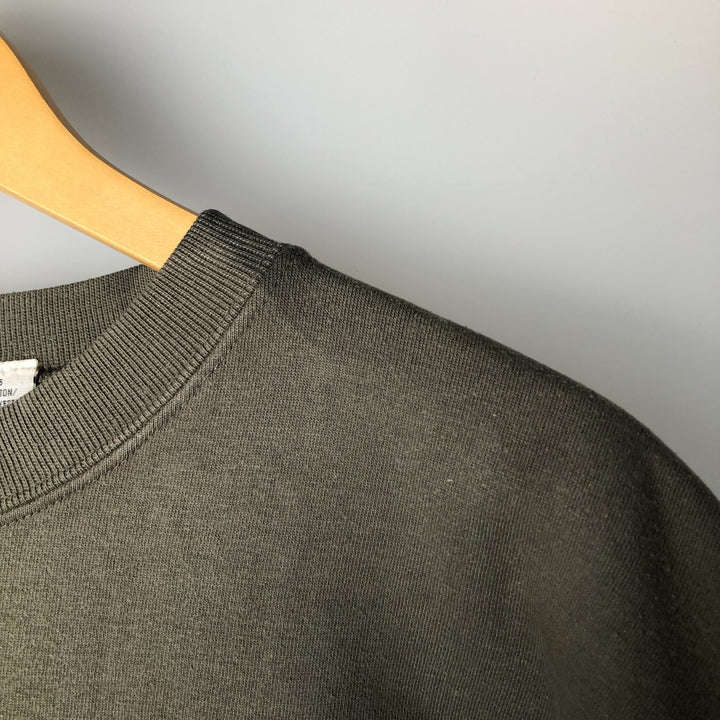 BIG DOGS logo sweatshirt, men's size L cotton Khaki type Vintage Second Hand