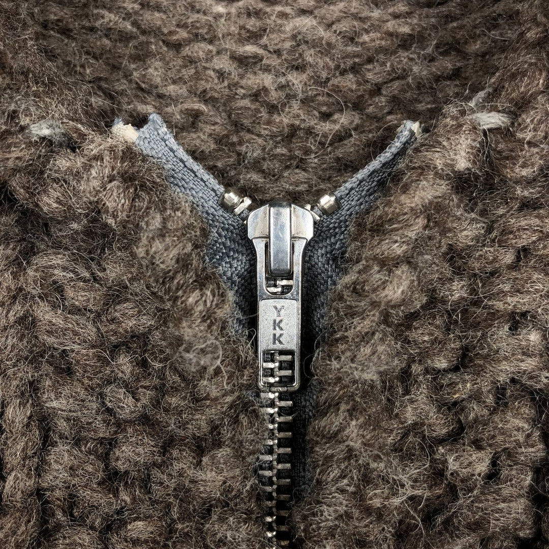 Fair Isle Pattern Cowichan Sweater, Men's XL unclear brown type Vintage Second Hand