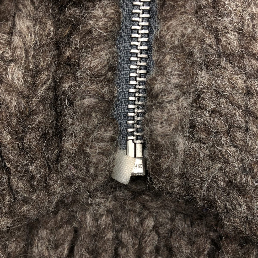 Fair Isle Pattern Cowichan Sweater, Men's XL unclear brown type Vintage Second Hand