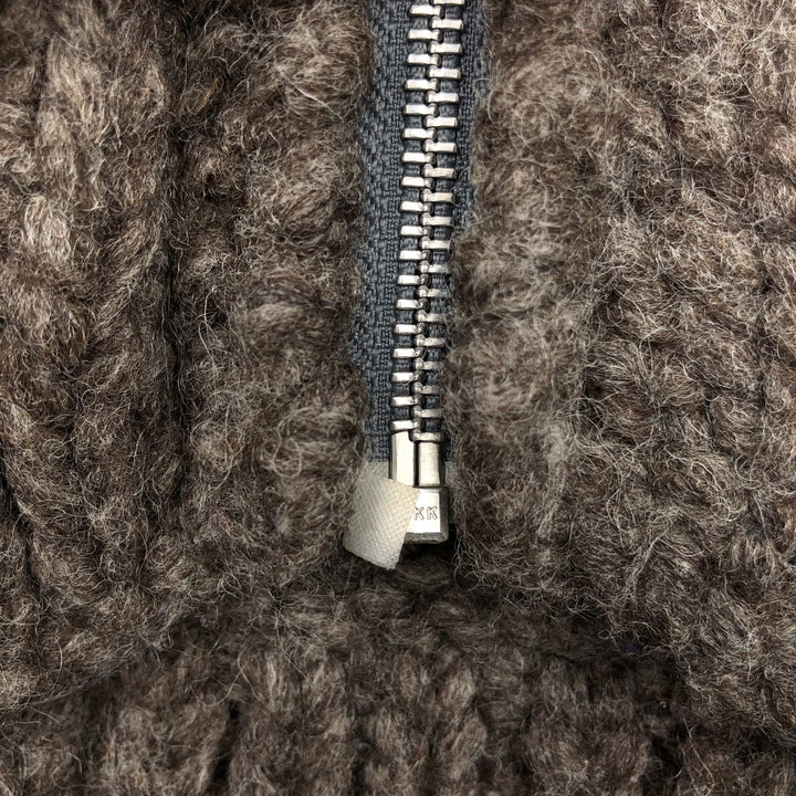 Fair Isle Pattern Cowichan Sweater, Men's XL unclear brown type Vintage Second Hand