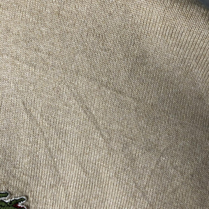 Vintage 1980'S Lacoste acrylic and wool knit sweater, Made in Spain, Size 5 (Men's L). wool ivory Vintage Second Hand