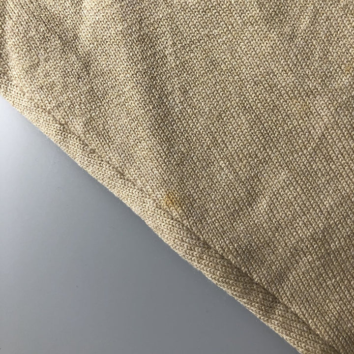 Vintage 1980'S Lacoste acrylic and wool knit sweater, Made in Spain, Size 5 (Men's L). wool ivory Vintage Second Hand