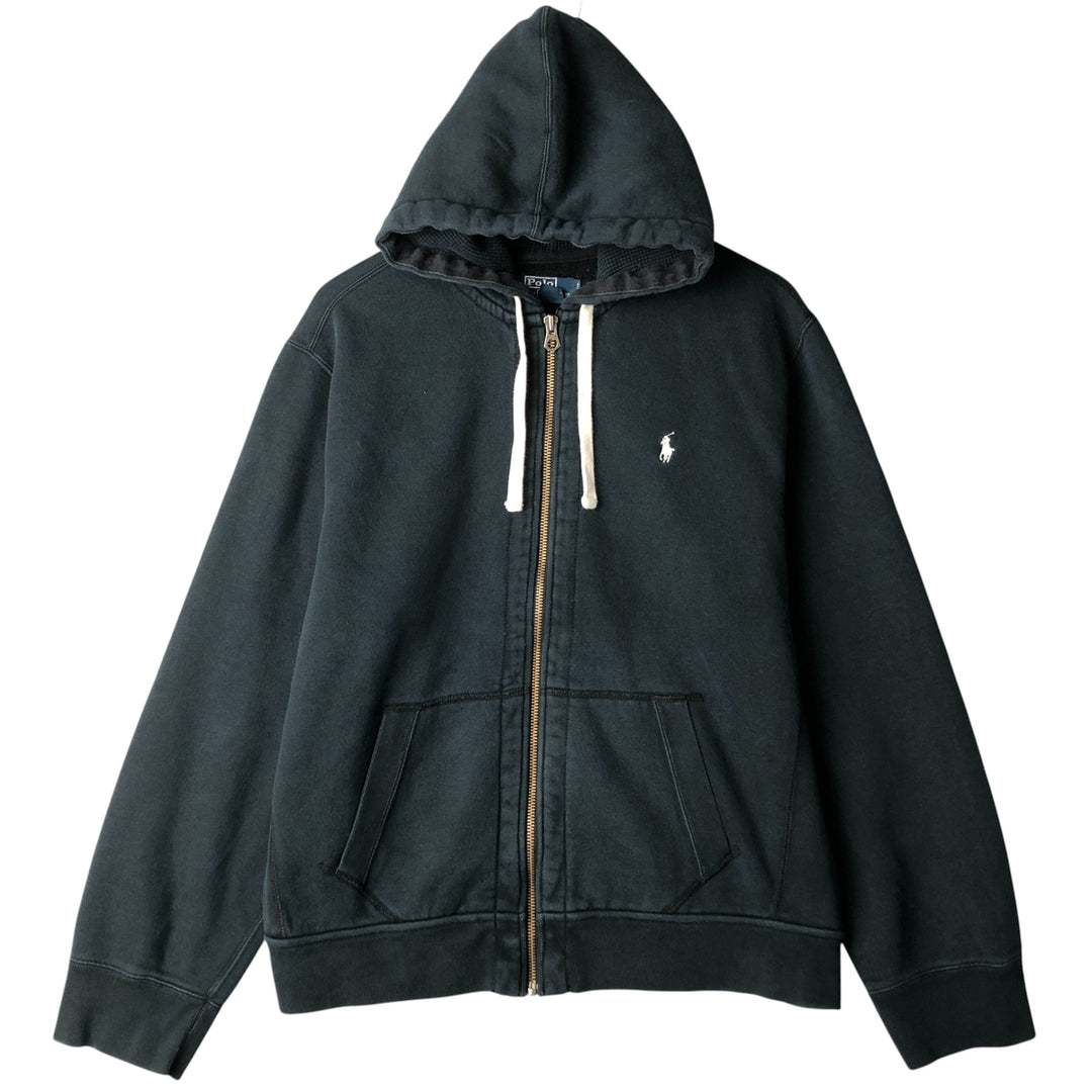 Ralph Lauren POLO by Ralph Lauren Sweat Full Zip Hoodie Men's XL cotton Charcoal Vintage Second Hand