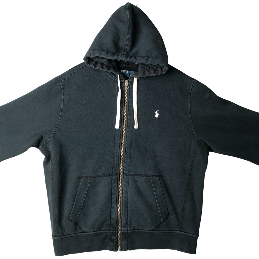 Ralph Lauren POLO by Ralph Lauren Sweat Full Zip Hoodie Men's XL cotton Charcoal Vintage Second Hand