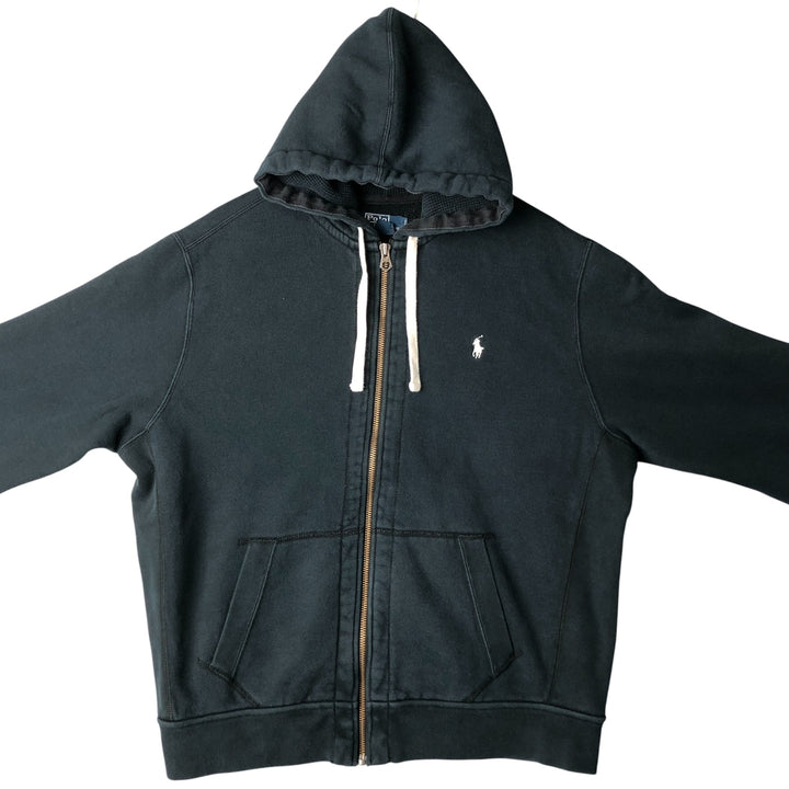 Ralph Lauren POLO by Ralph Lauren Sweat Full Zip Hoodie Men's XL cotton Charcoal Vintage Second Hand