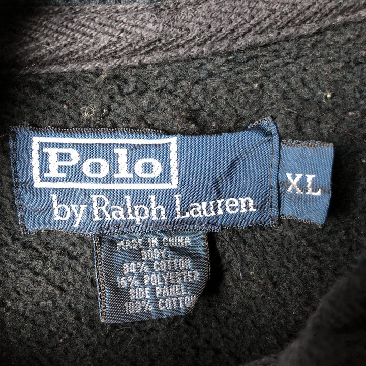 Ralph Lauren POLO by Ralph Lauren Sweat Full Zip Hoodie Men's XL cotton Charcoal Vintage Second Hand