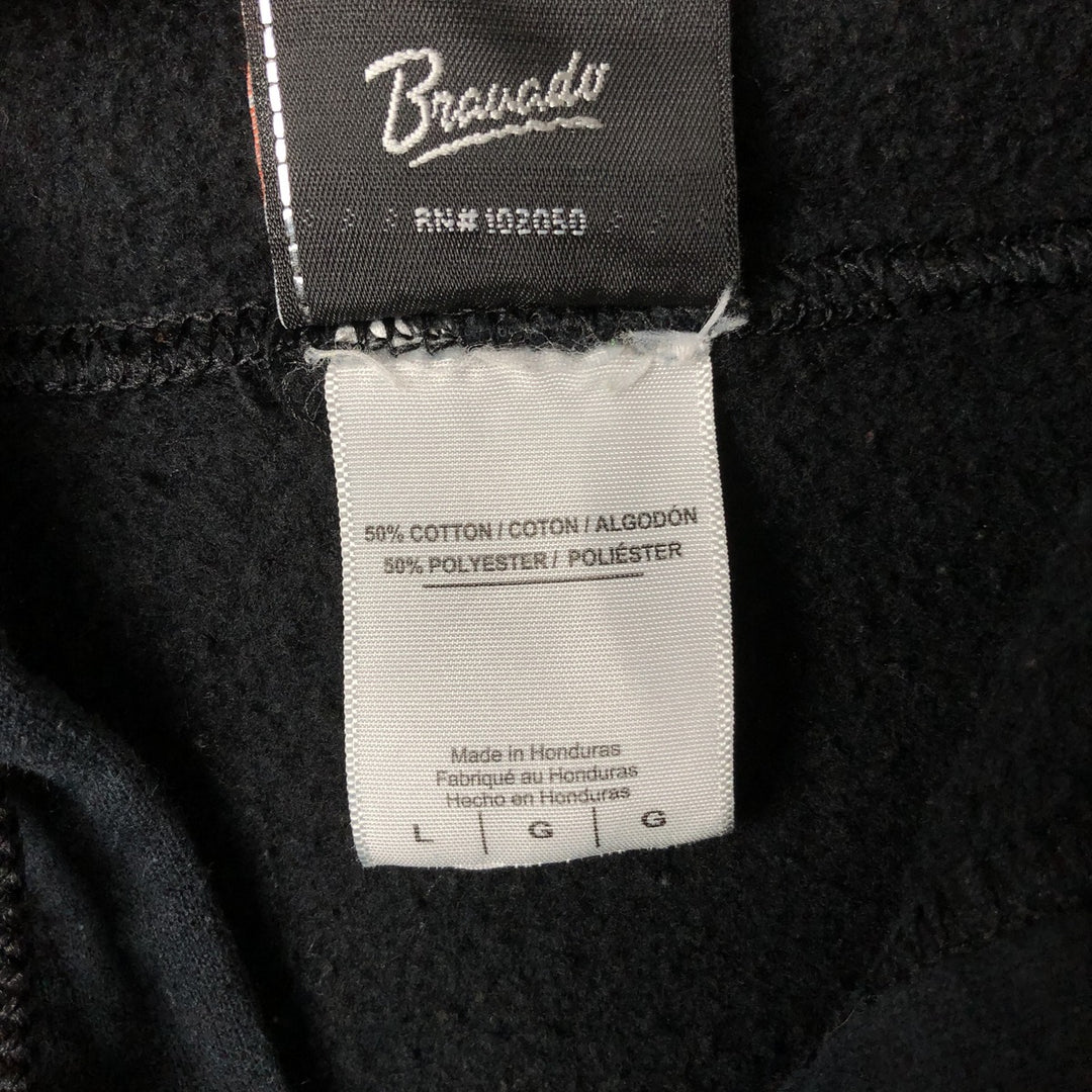 Harley-Davidson MOTOR CYCLES Full-Zip Hoodie, Men's Size L cotton Charcoal Vintage Second Hand