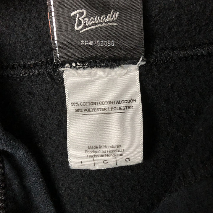 Harley-Davidson MOTOR CYCLES Full-Zip Hoodie, Men's Size L cotton Charcoal Vintage Second Hand