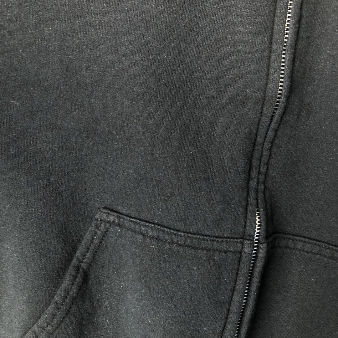 Harley-Davidson MOTOR CYCLES Full-Zip Hoodie, Men's Size L cotton Charcoal Vintage Second Hand