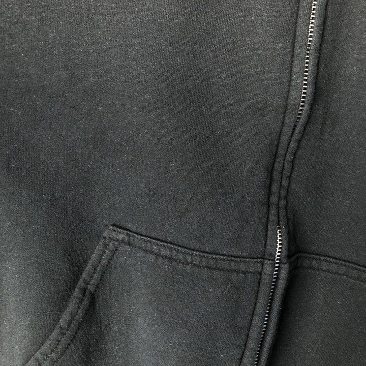 Harley-Davidson MOTOR CYCLES Full-Zip Hoodie, Men's Size L cotton Charcoal Vintage Second Hand