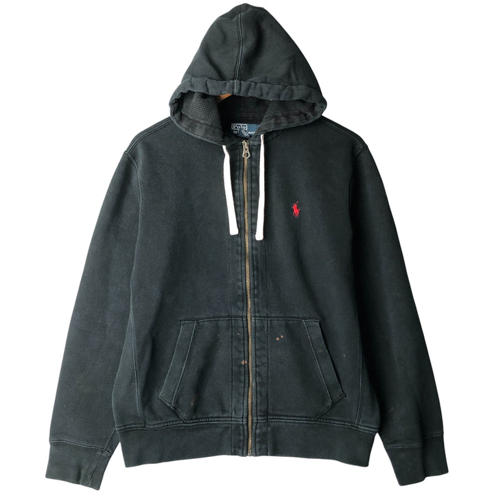 Ralph Lauren POLO by Ralph Lauren Sweat Full Zip Hoodie Men's L size cotton Charcoal Vintage Second Hand
