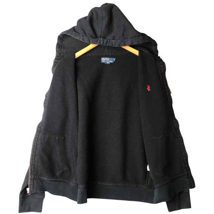 Ralph Lauren POLO by Ralph Lauren Sweat Full Zip Hoodie Men's L size cotton Charcoal Vintage Second Hand