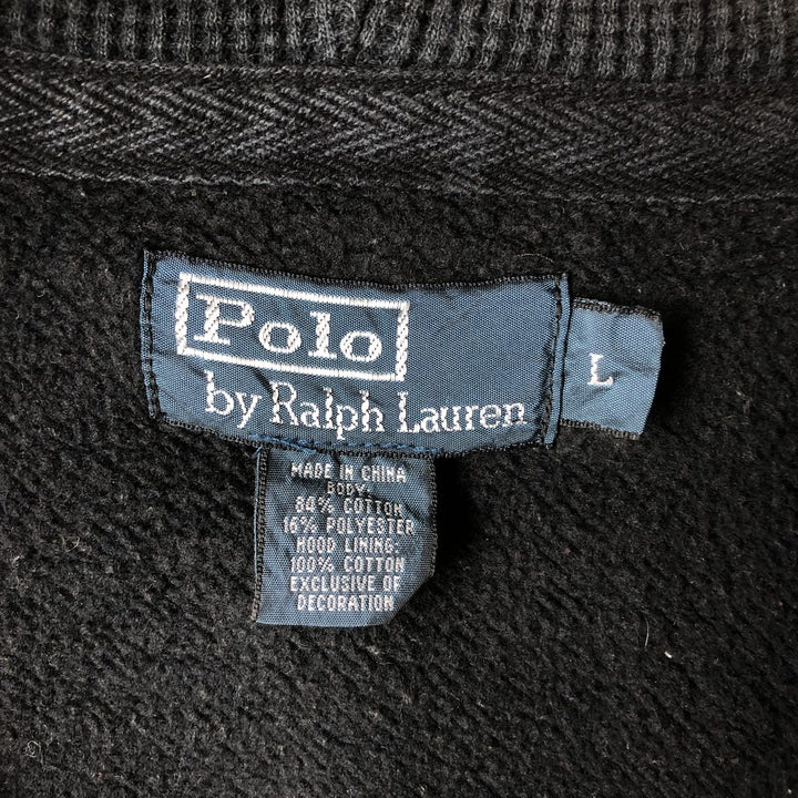 Ralph Lauren POLO by Ralph Lauren Sweat Full Zip Hoodie Men's L size cotton Charcoal Vintage Second Hand