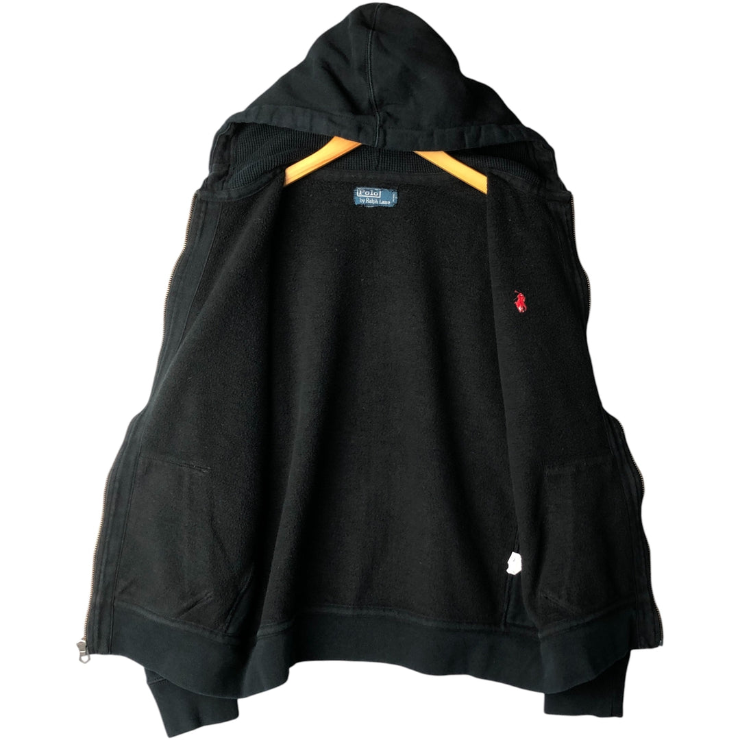 Ralph Lauren POLO by Ralph Lauren Sweat Full Zip Hoodie Men's L size cotton black type Vintage Second Hand