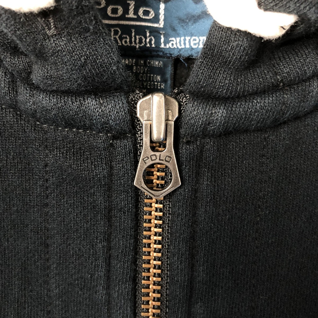 Ralph Lauren POLO by Ralph Lauren Sweat Full Zip Hoodie Men's L size cotton black type Vintage Second Hand