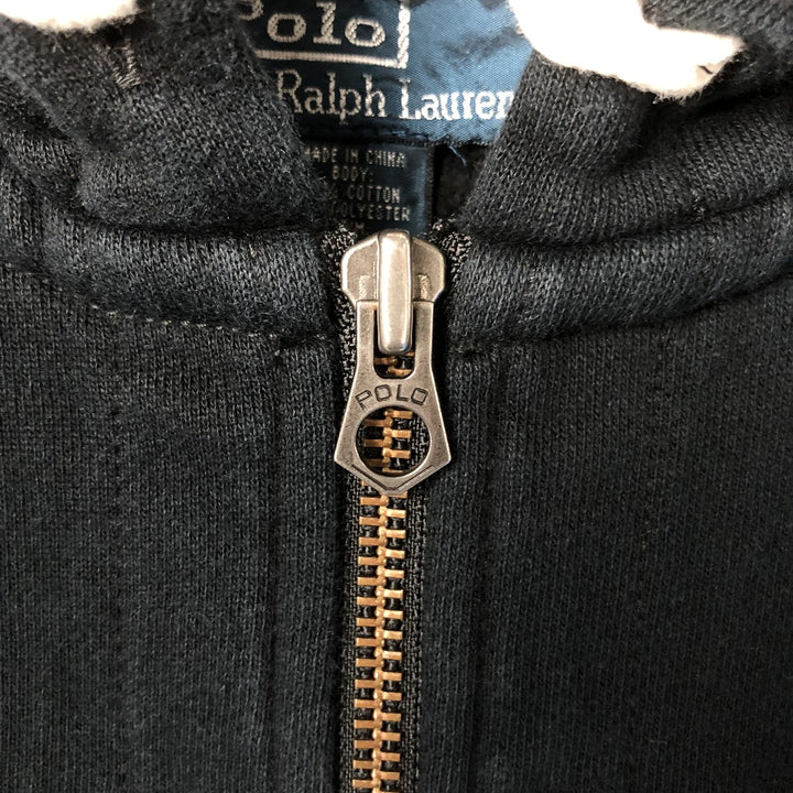 Ralph Lauren POLO by Ralph Lauren Sweat Full Zip Hoodie Men's L size cotton black type Vintage Second Hand
