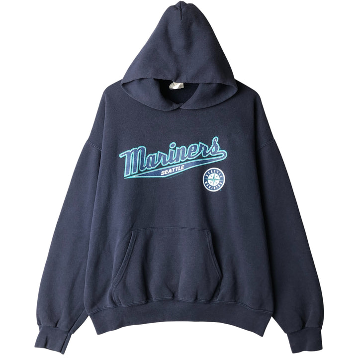 Lee SPORT MLB SEATTLE MARINERS Seattle Mariners Pullover Hoodie, Men's Size L unclear navy blue type Vintage Second Hand