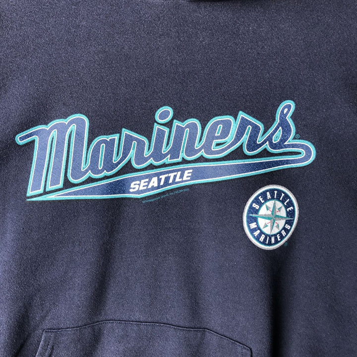 Lee SPORT MLB SEATTLE MARINERS Seattle Mariners Pullover Hoodie, Men's Size L unclear navy blue type Vintage Second Hand