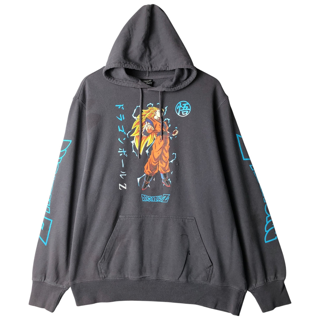 DRAGONBALL Z TOEI ANIMATION SON GOKU Anime Sweatshirt Pullover Hoodie Men's XL cotton gray type Vintage Second Hand