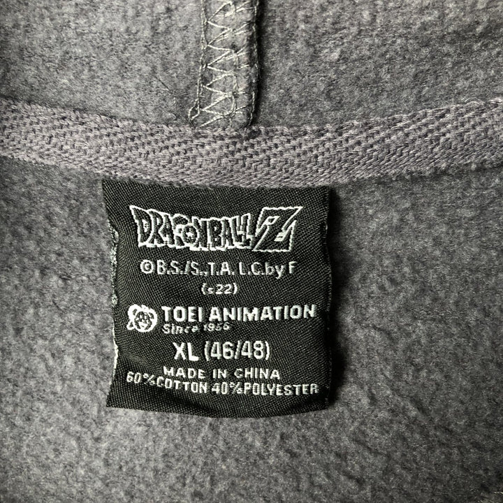DRAGONBALL Z TOEI ANIMATION SON GOKU Anime Sweatshirt Pullover Hoodie Men's XL cotton gray type Vintage Second Hand