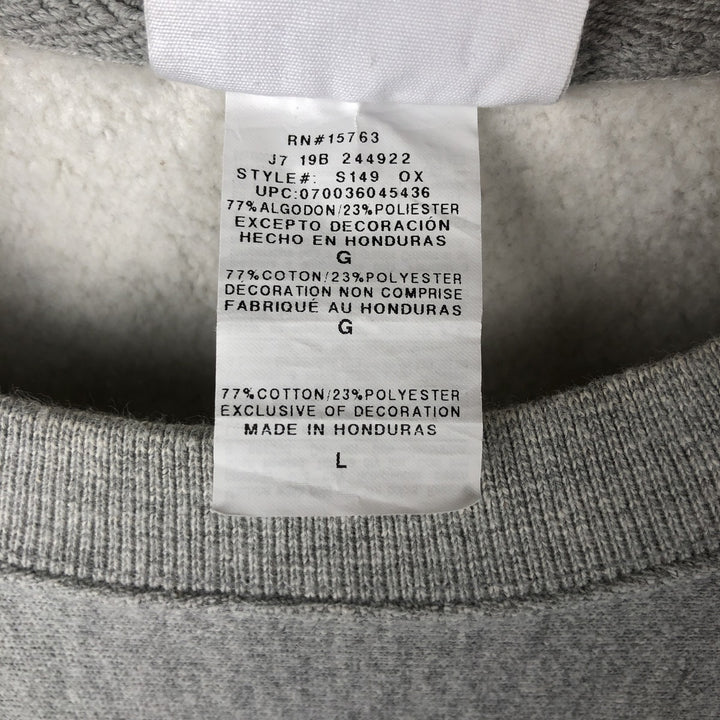 Champion REVERSE WEAVE Reverse Weave One Point Logo Sweatshirt Trainer Men's L size cotton gray type Vintage Second Hand