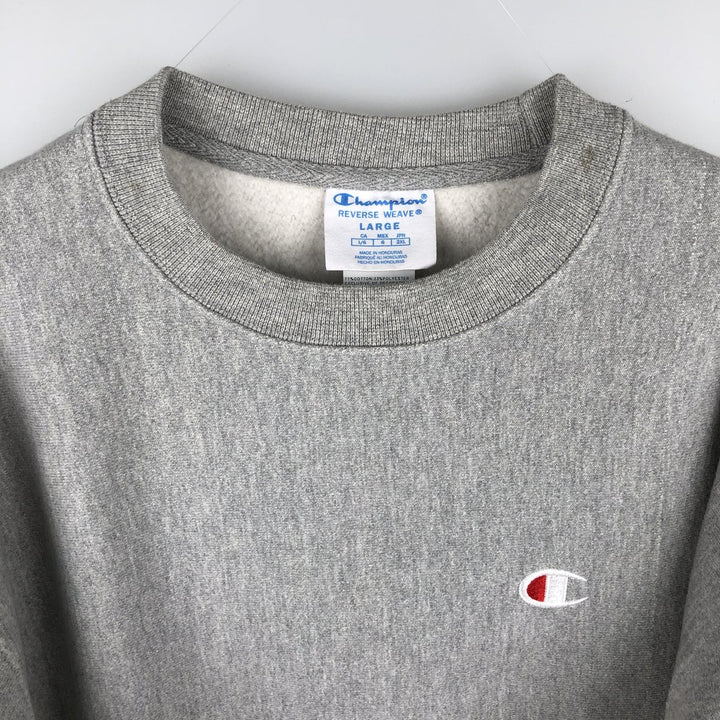 Champion REVERSE WEAVE Reverse Weave One Point Logo Sweatshirt Trainer Men's L size cotton gray type Vintage Second Hand